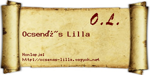 Ocsenás Lilla névjegykártya